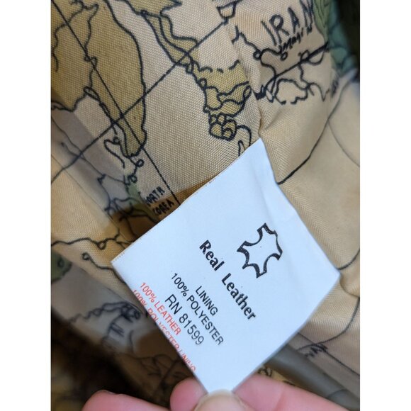 Pierce Arrow Vintage Bomber Jacket Real Leather Large Brown READ - Picture 6 of 8